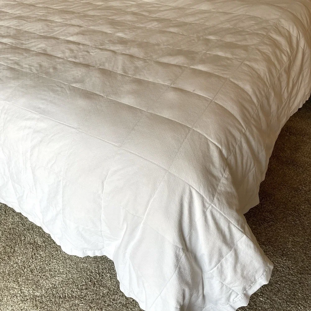 Hotel‎ Collection Hungarian Down Quilted Comforter Full/Queen White Pima Cotton